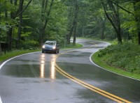 image of car on wet roads